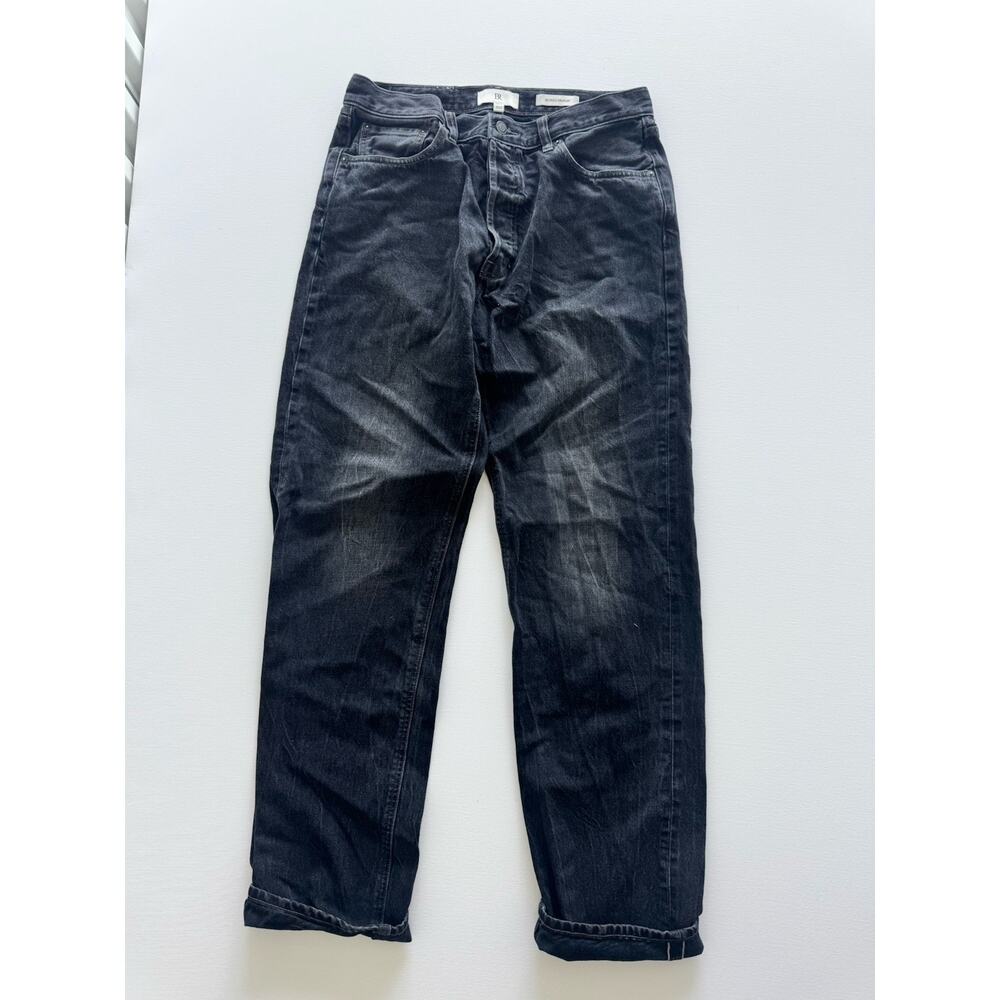 Banana Republic Selvedge Straight Denim Jeans Men's Size 35 X 34 Black Wash
